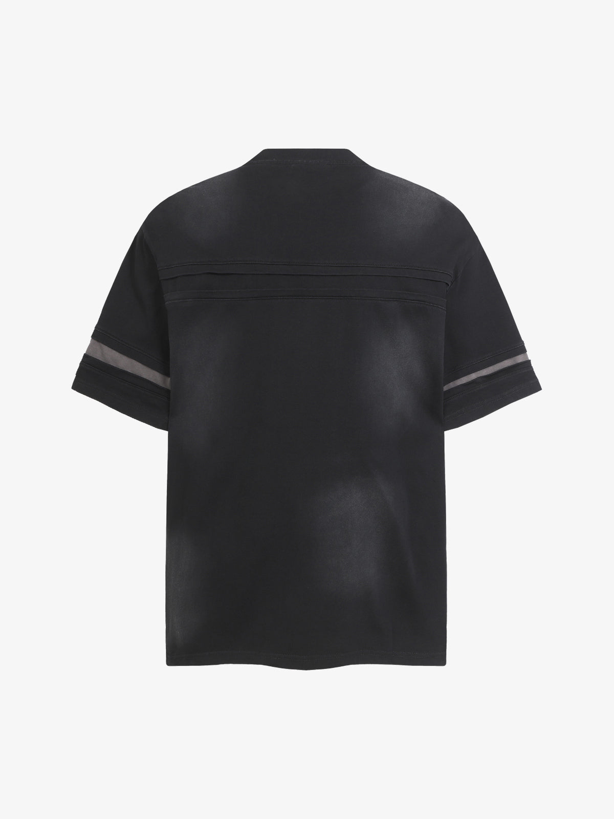 EXTREME CAUSE | Curved Contrast-Panel T-Shirt in Black - back view