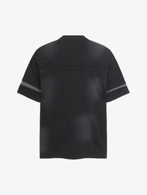 EXTREME CAUSE | Curved Contrast-Panel T-Shirt in Black - back view
