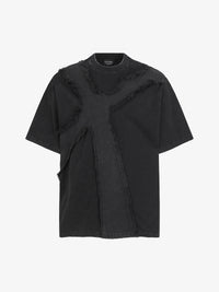 EXTREME CAUSE | Raw-Edge Cross-Appliqué T-Shirt