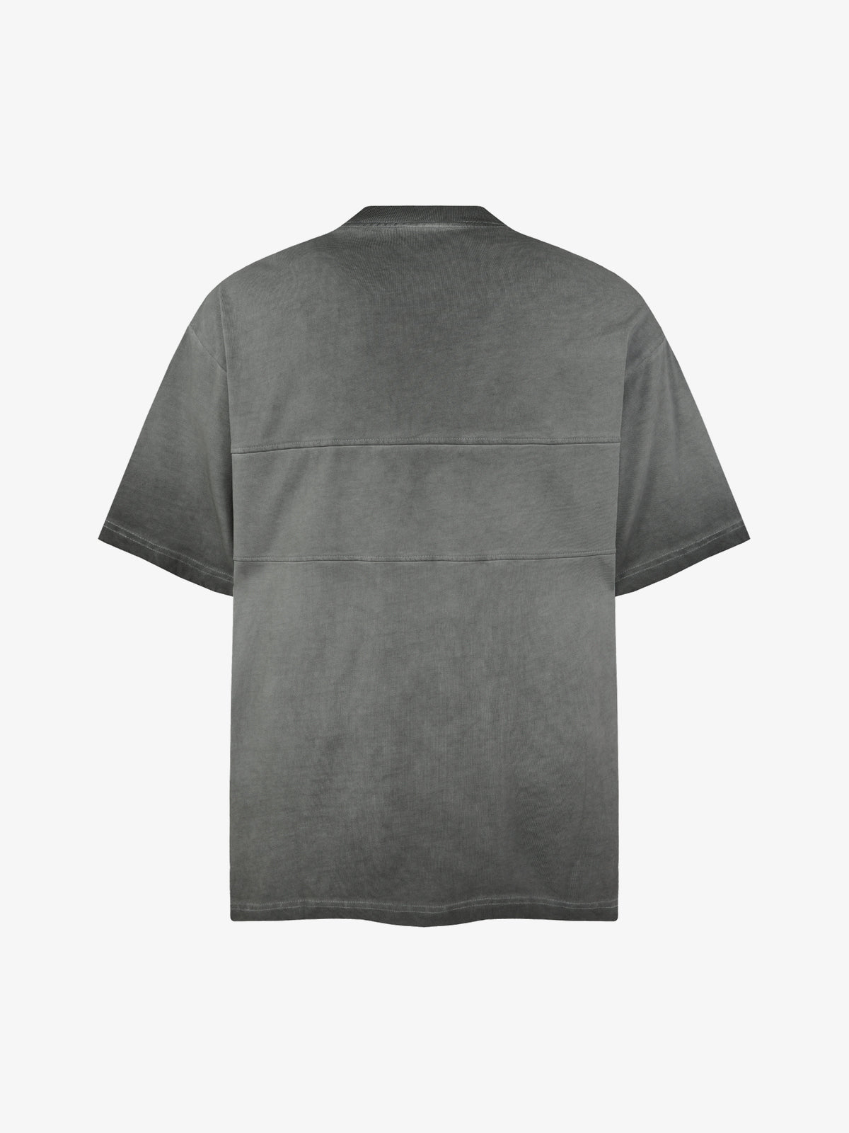 EXTREME CAUSE | Double-Pocket Henley T-Shirt in Gray - back view