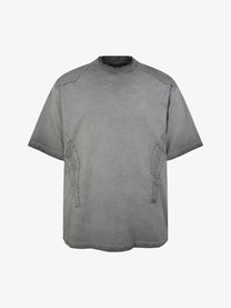 EXTREME CAUSE | Raw-Edge Utility-Panel T-Shirt in Gray - front view