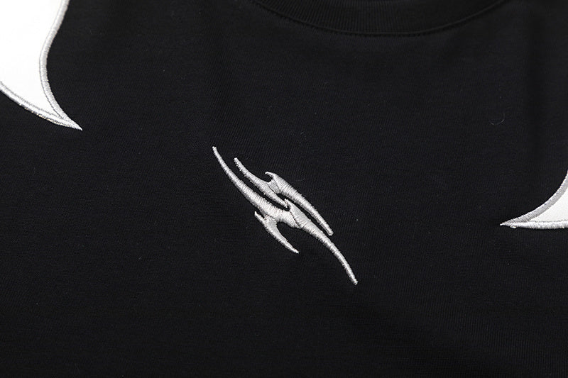 EVOLVEMENT | Contrast Flame-Panel T-Shirt - product detail