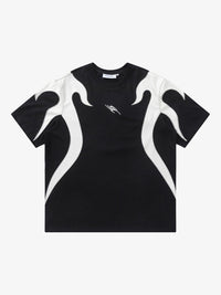 EVOLVEMENT | Contrast Flame-Panel T-Shirt