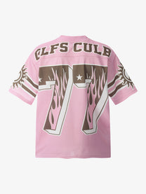 GLFS | Flame 77 Graphic Jersey in Pink - back view