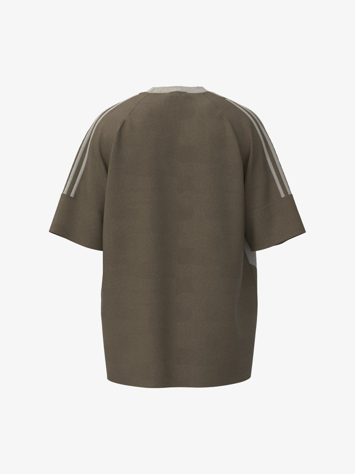 GLFS | Contrast-Panel Embroidered Logo T-Shirt in Dark Khaki - back view