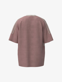 GLFS | Contrast-Panel Embroidered Logo T-Shirt in Dusty Rose - back view