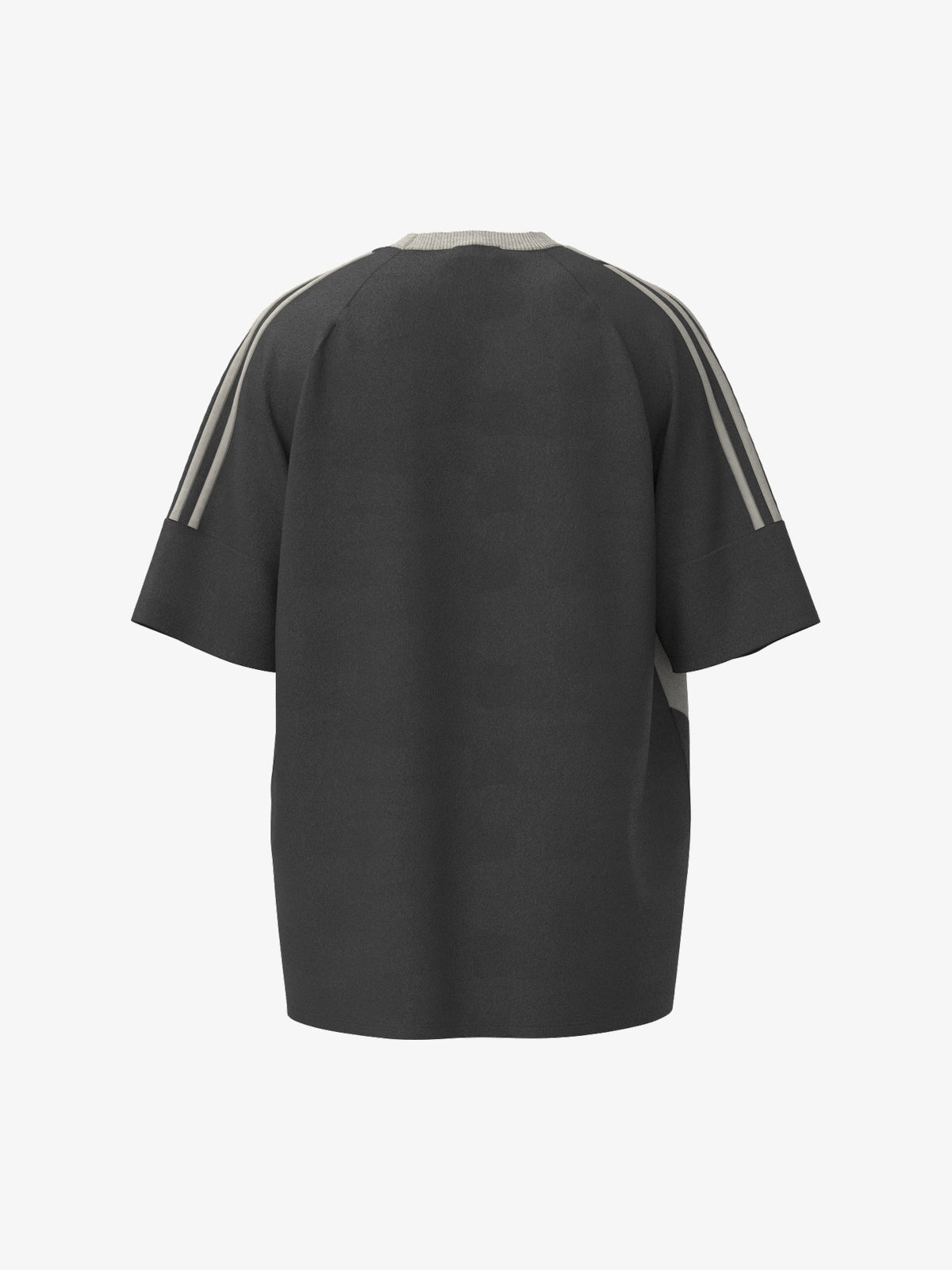 GLFS | Contrast-Panel Embroidered Logo T-Shirt in Gray - back view