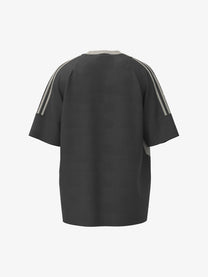 GLFS | Contrast-Panel Embroidered Logo T-Shirt in Gray - back view