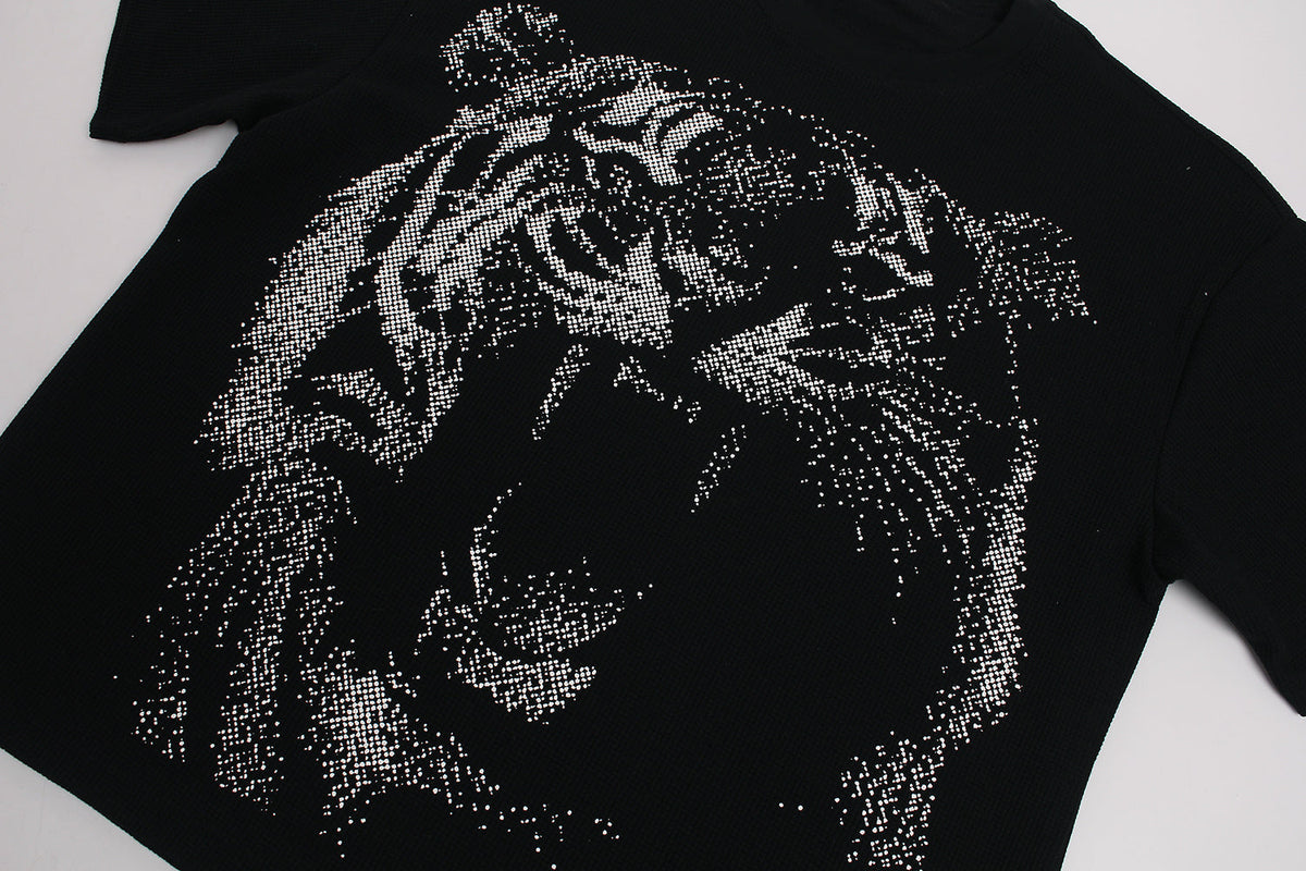 GLFS | Rhinestone Tiger Graphic Relaxed-Fit T-Shirt - product detail