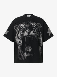 GLFS | Rhinestone Tiger Graphic Relaxed-Fit T-Shirt