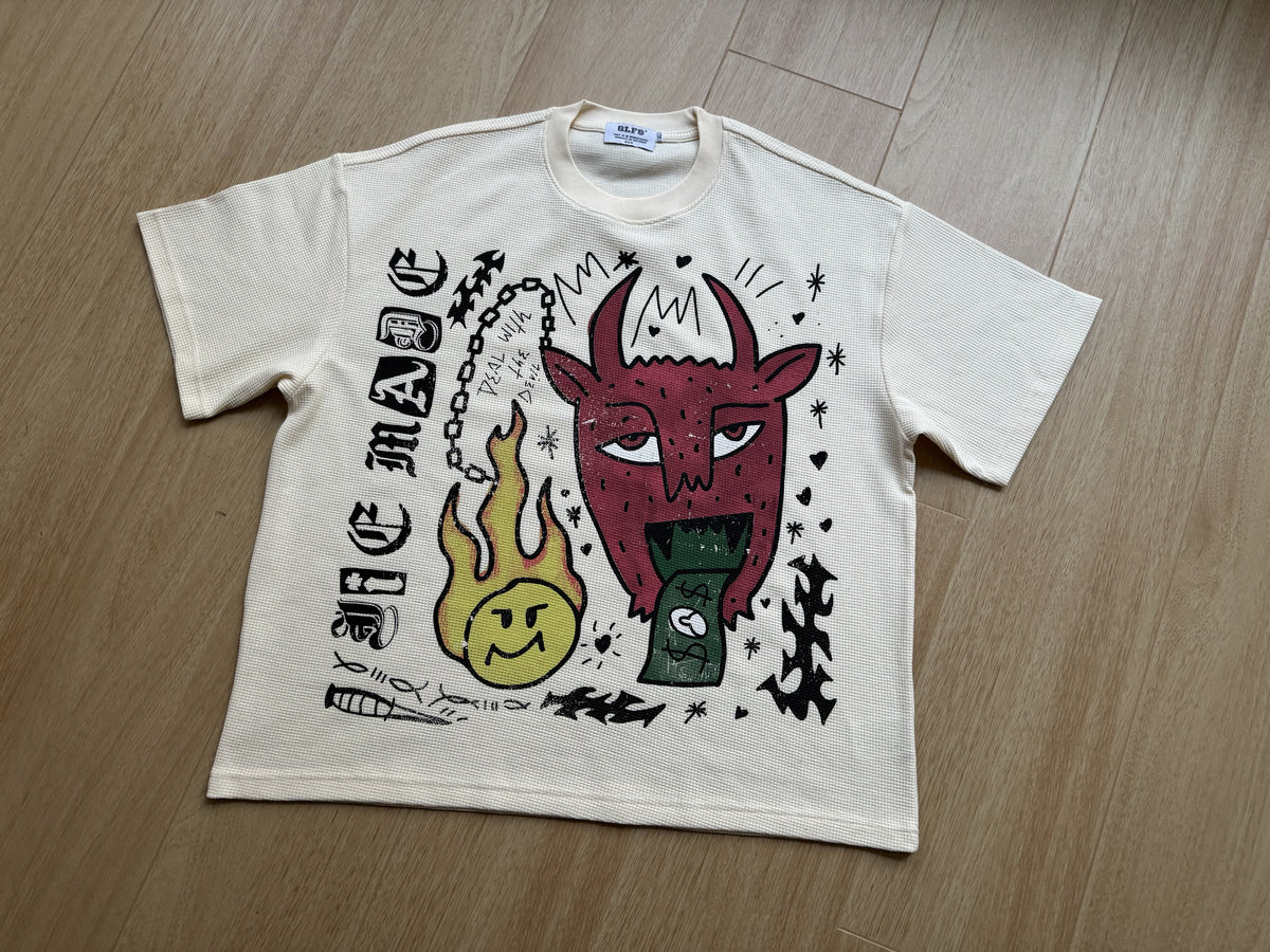 GLFS | Graffiti Devil Graphic Oversized T-Shirt - product detail