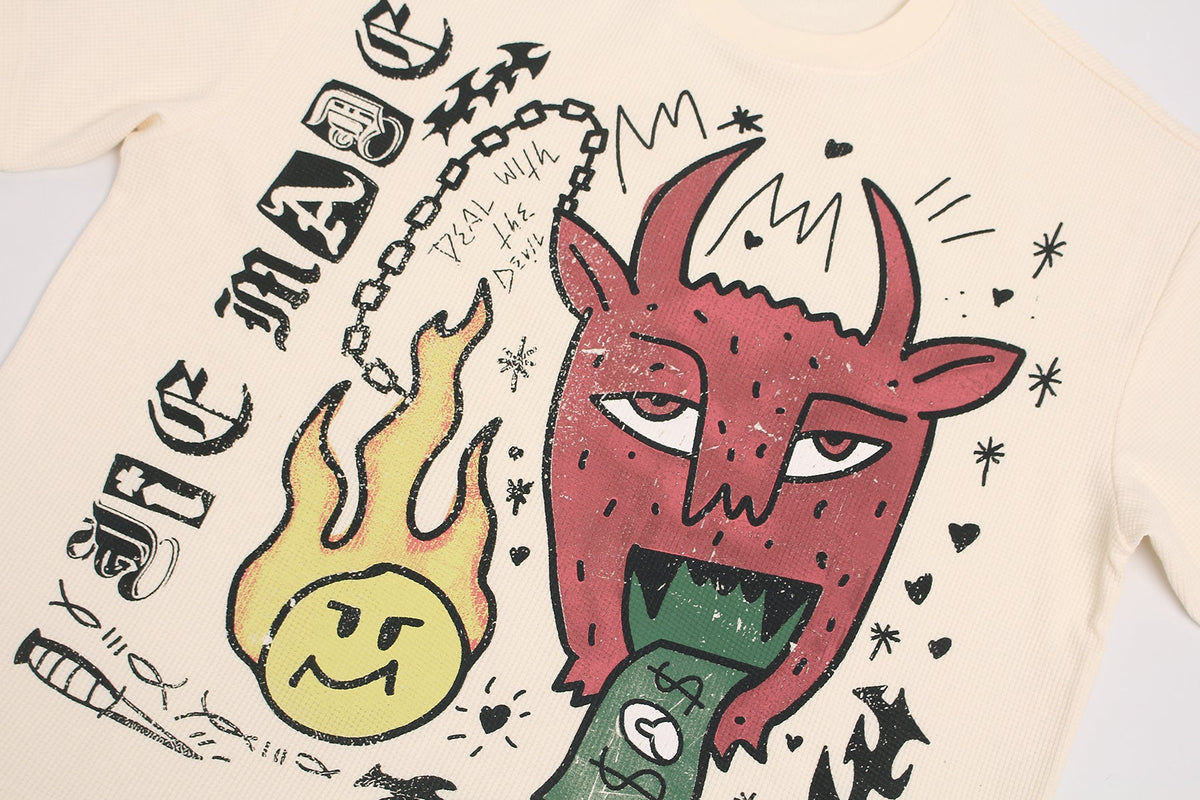 GLFS | Graffiti Devil Graphic Oversized T-Shirt - product detail