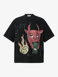 GLFS | Graffiti Devil Graphic Oversized T-Shirt