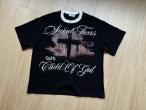 GLFS | Studded Collar Cross Graphic T-Shirt - product detail