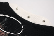 GLFS | Studded Collar Cross Graphic T-Shirt - product detail