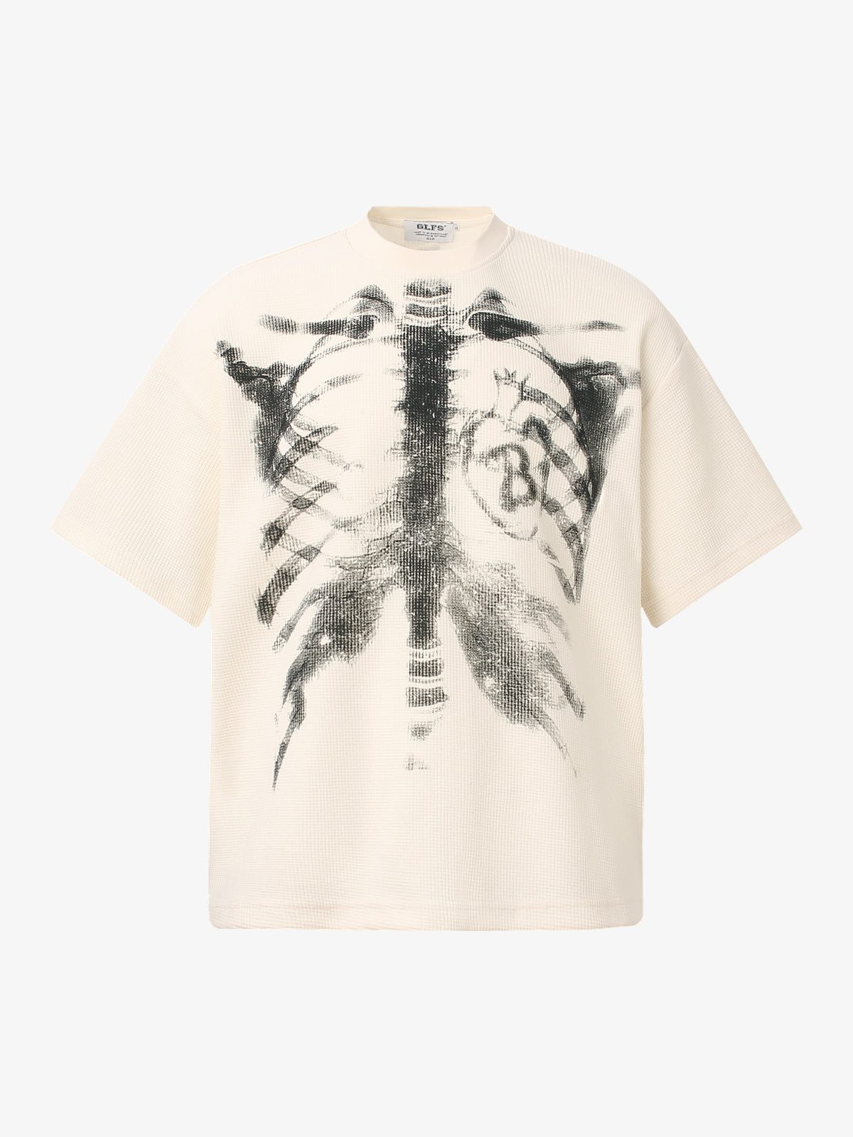 GLFS | X-Ray Skeleton Graphic T-Shirt in Beige - front view