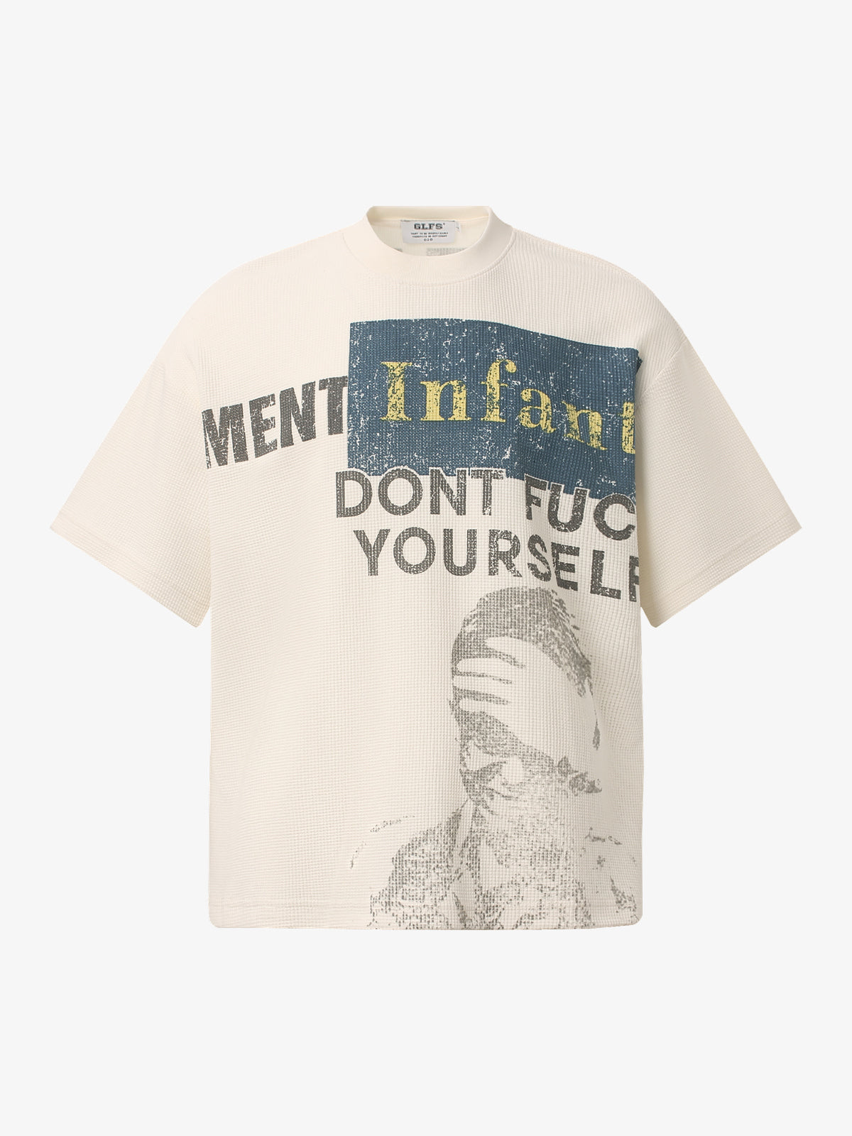 GLFS | Copycat Statement T-Shirt in Beige - front view