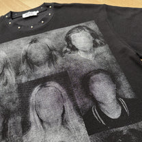 GLFS | Studded Faceless Portrait Graphic T-Shirt - design detail
