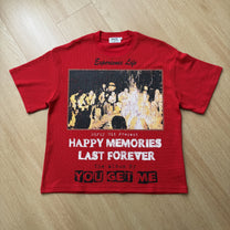 GLFS | Happy Memories Cross Graphic T-Shirt in Red - product view