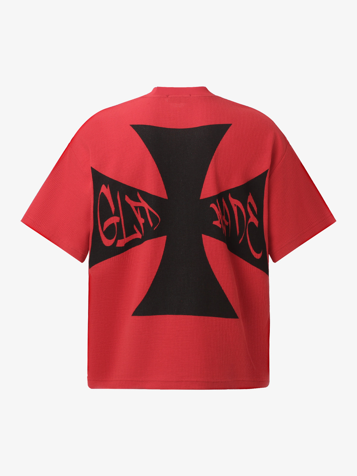 GLFS | Happy Memories Cross Graphic T-Shirt in Red - back view