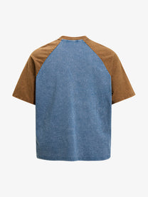 INSERROR MAFA | Number 8 Patchwork Jersey in Vintage Blue - back view