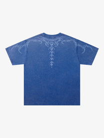 JKPTWSO | Outlined Thorn T-Shirt in Blue - back view