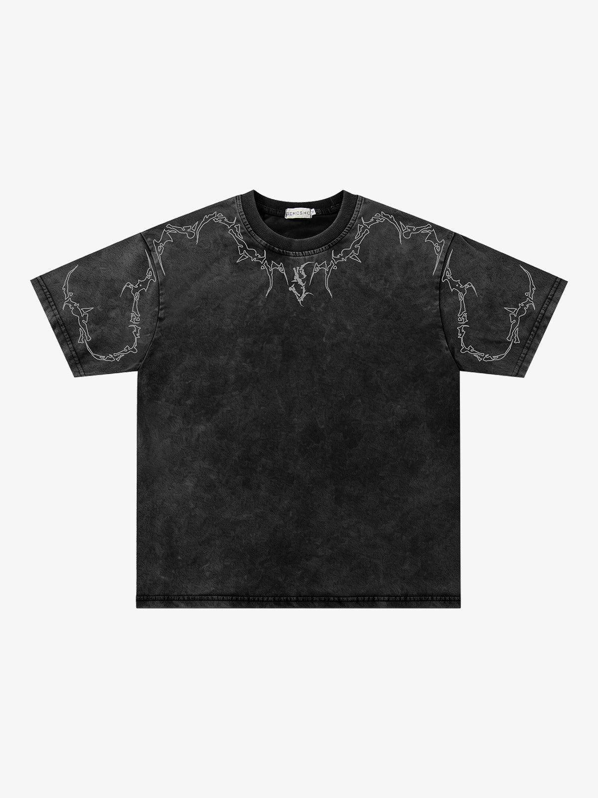 JKPTWSO | Outlined Thorn T-Shirt in Black - front view