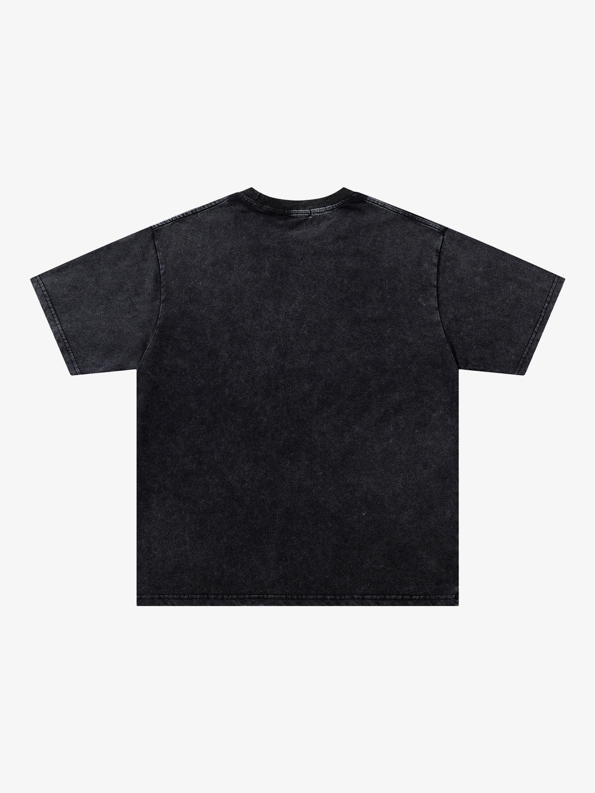 JKPTWSO | Rhinestone Flame T-Shirt in Black - back view