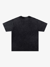JKPTWSO | Rhinestone Flame T-Shirt in Black - back view