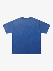 JKPTWSO | Rhinestone Flame T-Shirt in Blue - back view