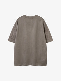 JKPTWSO | Embroidered Thorn-Frame T-Shirt in Taupe - back view