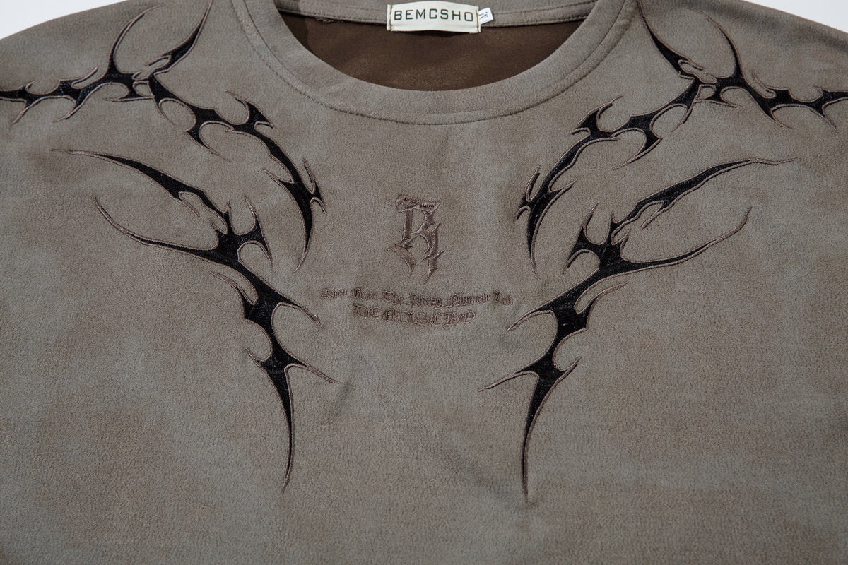 JKPTWSO | Embroidered Tribal Thorn T-Shirt - product detail