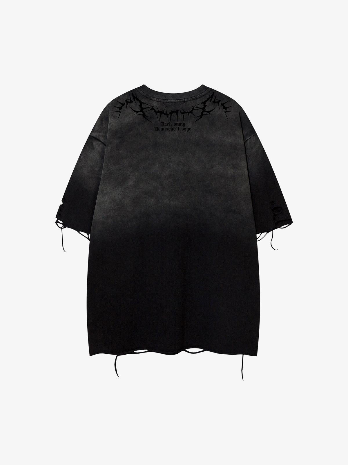 JKPTWSO | Distressed Thorn T-Shirt in Black - back view