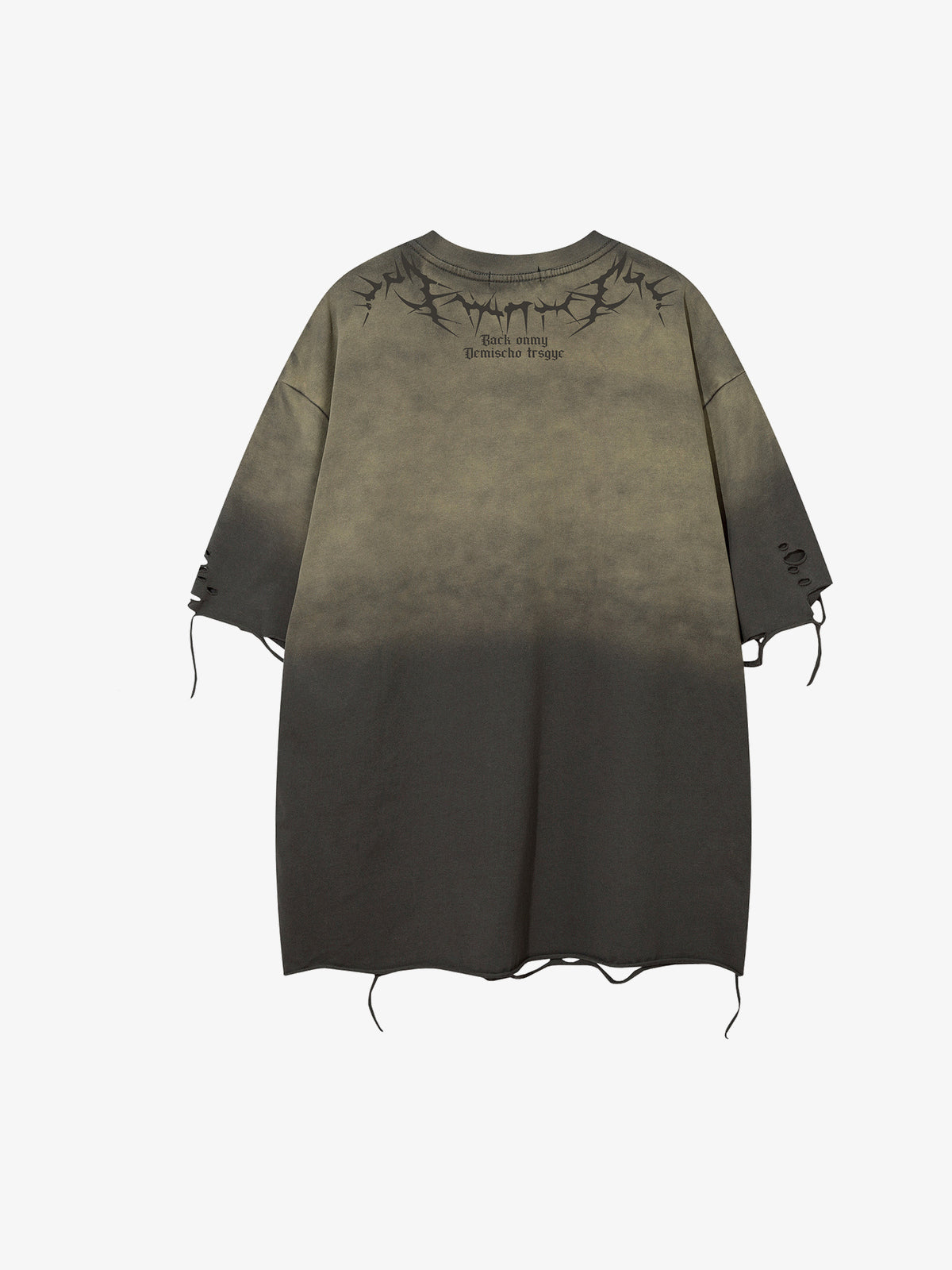 JKPTWSO | Distressed Thorn T-Shirt in Gray - back view