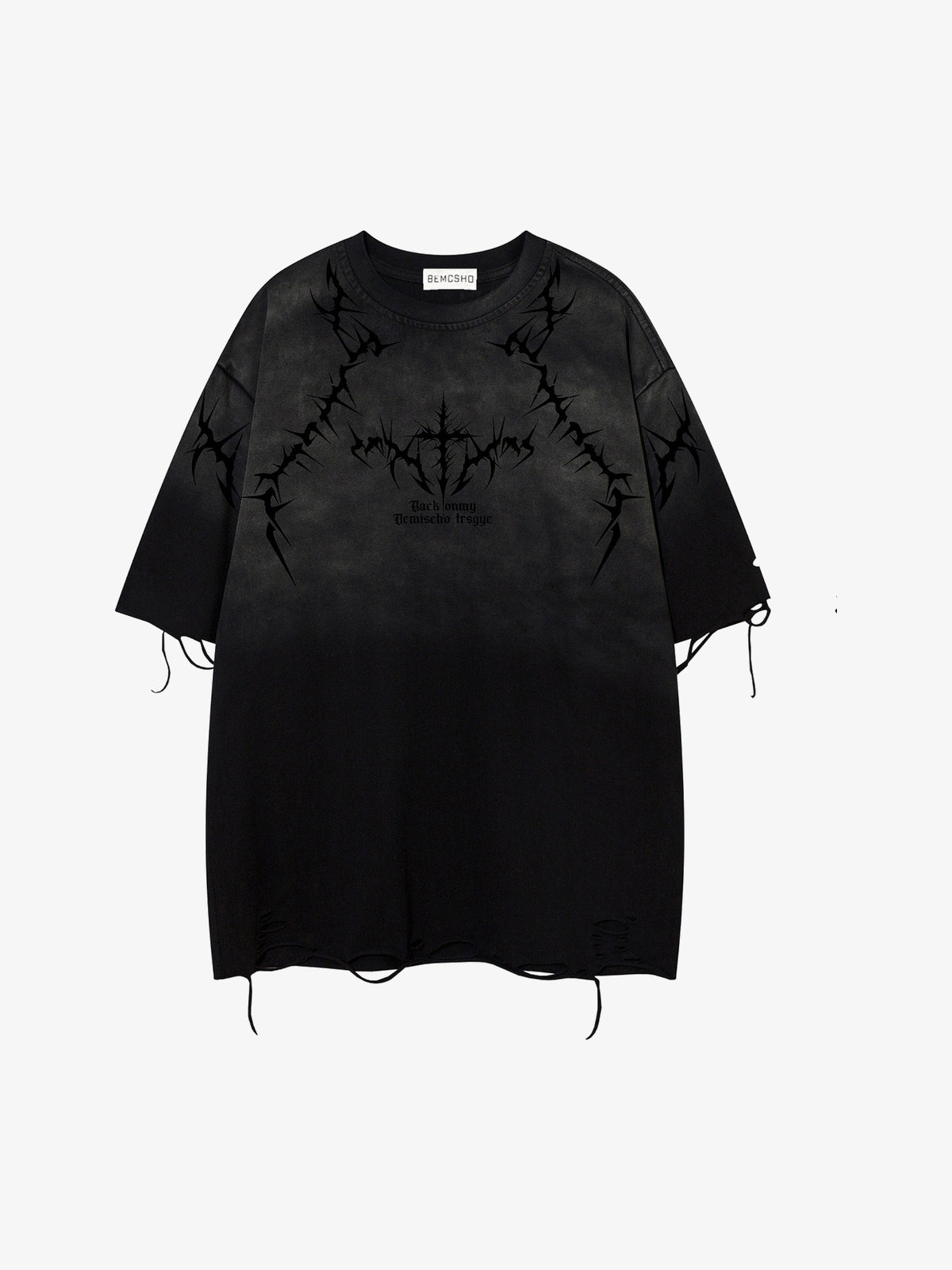 JKPTWSO | Distressed Thorn T-Shirt in Black - front view