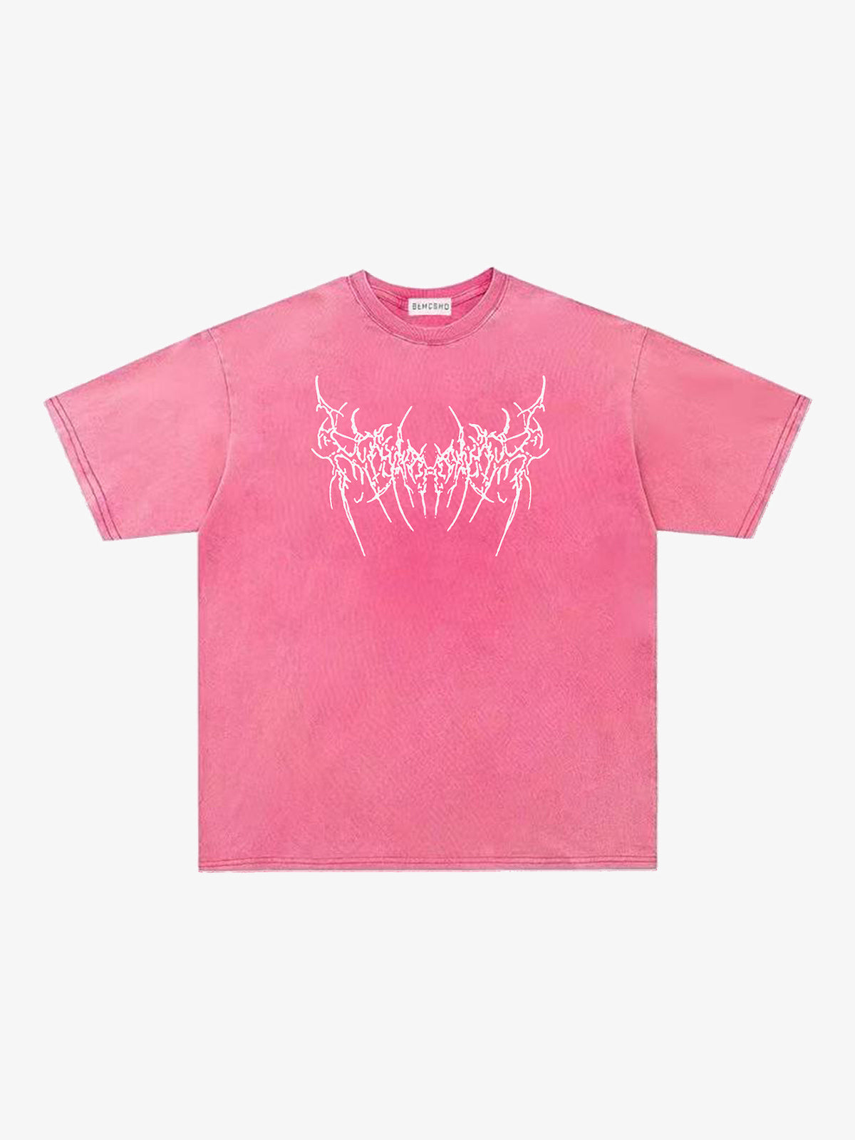 JKPTWSO | Barbed Thorn Crest Washed T-Shirt in Red - front view