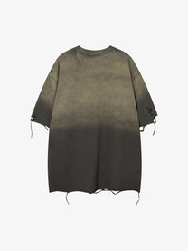 JKPTWSO | Star-Studded Distressed T-Shirt in Gray - back view