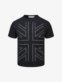 MADE EXTREME | Rivet Sunburst T-Shirt in Black - front view