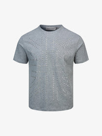 MADE EXTREME | Rivet Sunburst T-Shirt in Gray - front view