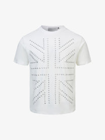 MADE EXTREME | Rivet Sunburst T-Shirt in White - front view