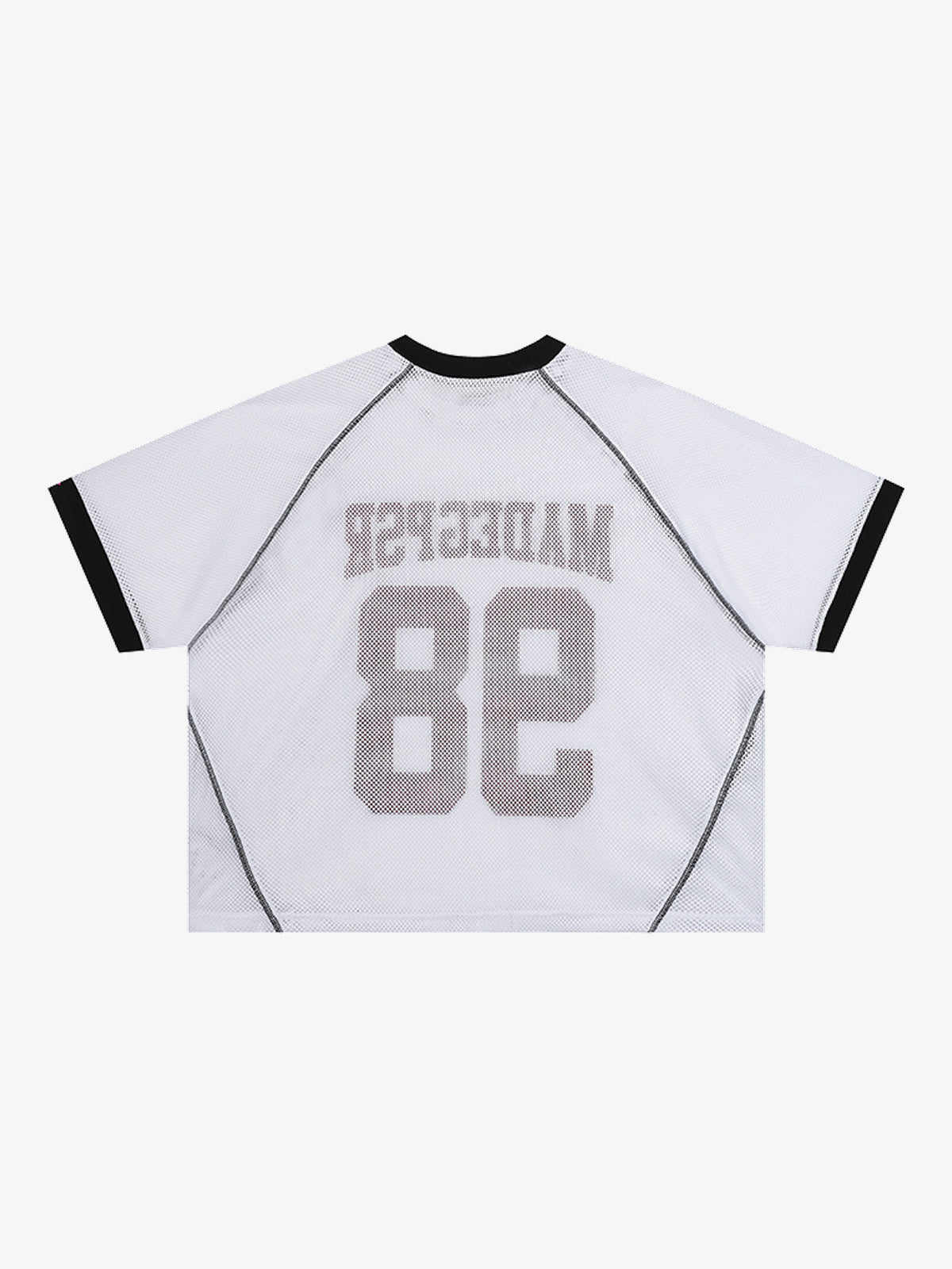 MADEGPSR | 98 Mesh Raglan Jersey in White - back view