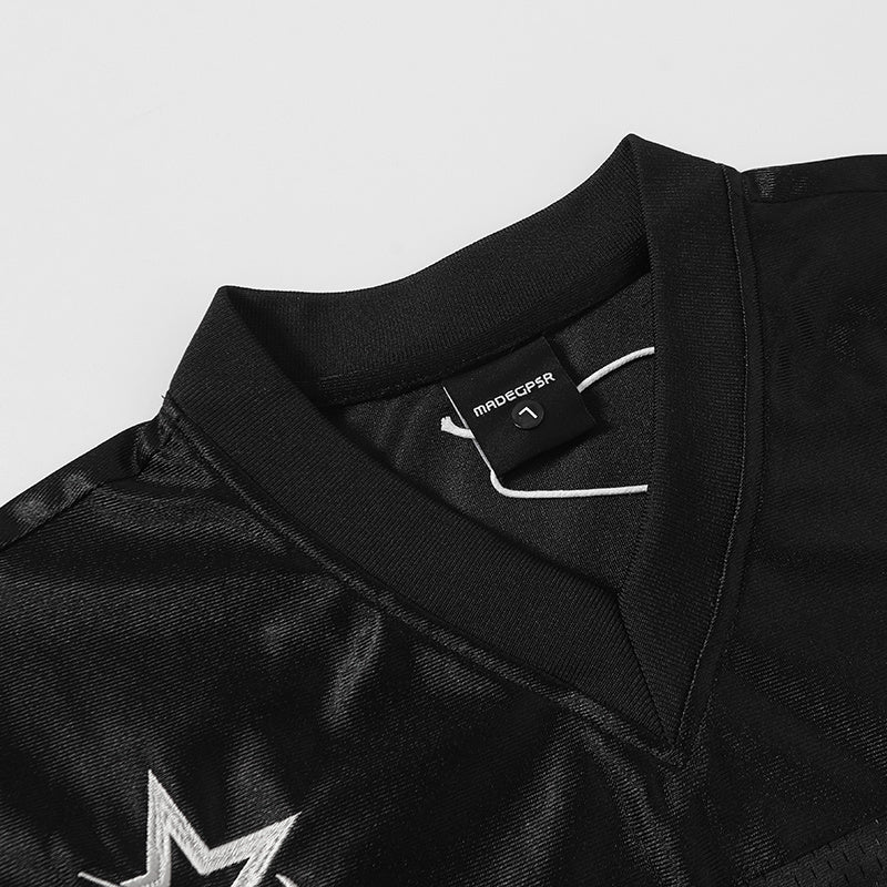 MADEGPSR | Appliqué 68 Mesh V-Neck Jersey - product detail