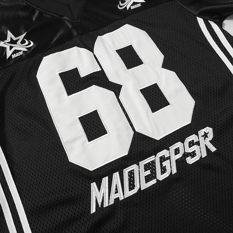 MADEGPSR | Appliqué 68 Mesh V-Neck Jersey - product detail