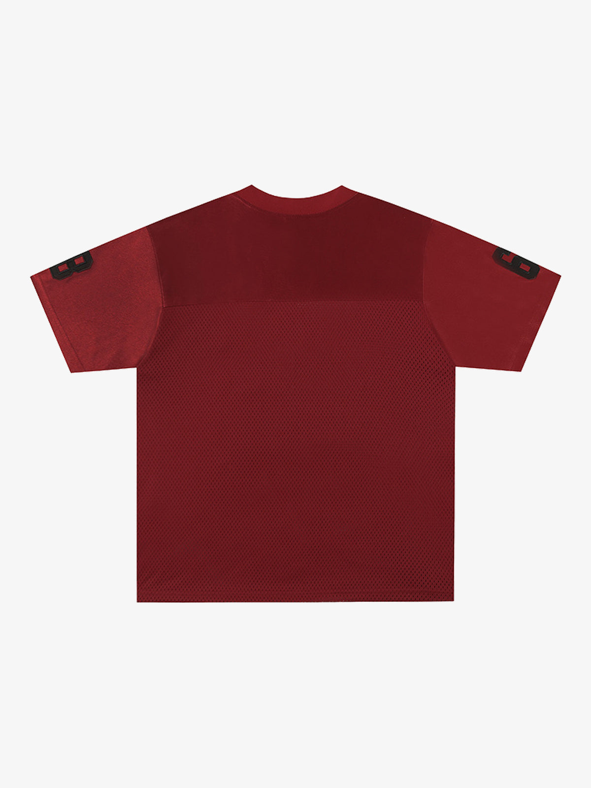 MADEGPSR | Appliqué 68 Mesh V-Neck Jersey in Red - back view