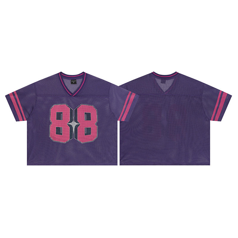 MADEGPSR | 88 Striped-Sleeve Mesh Jersey - product detail
