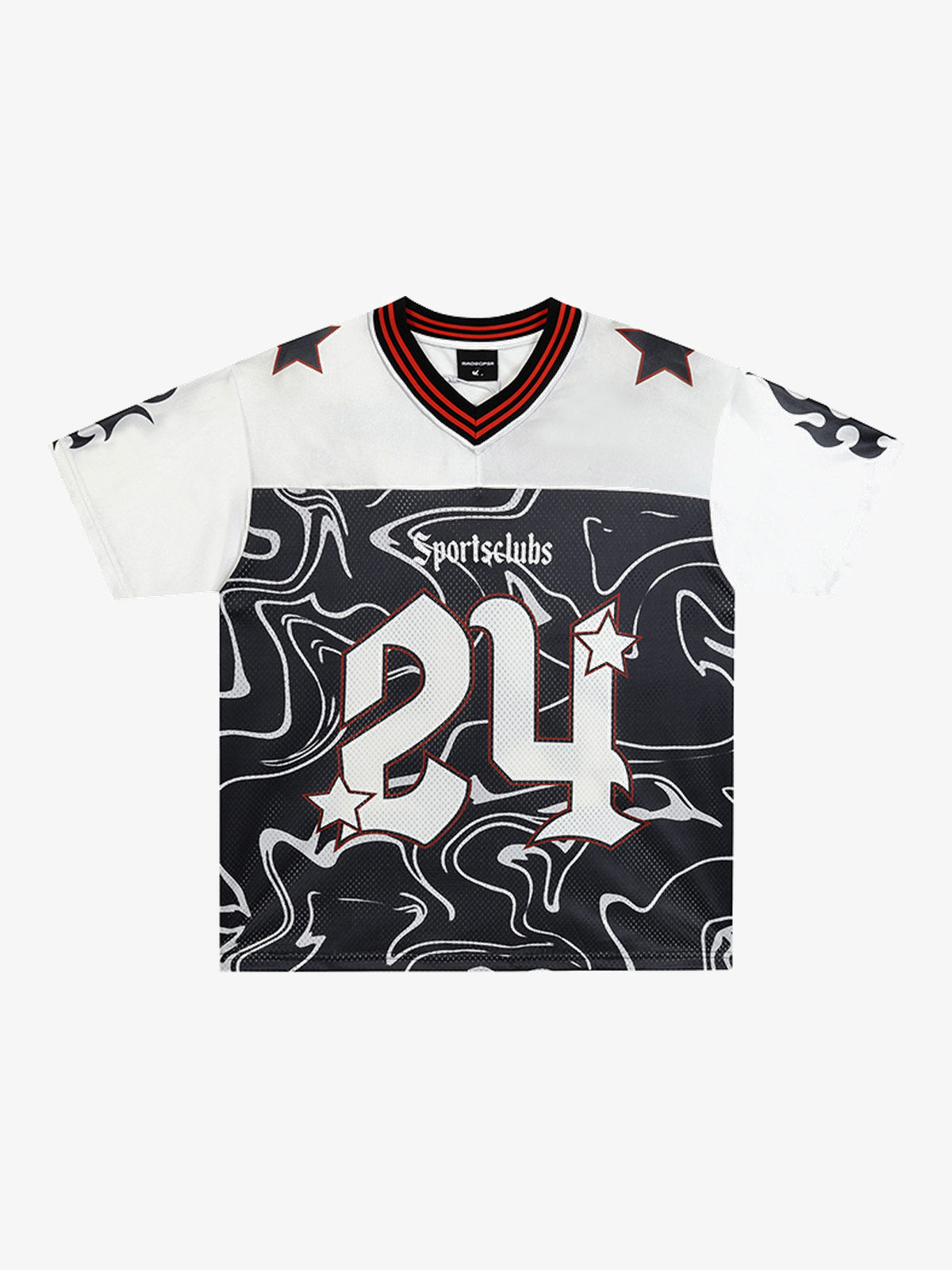 MADEGPSR | Star 24 Contrast-Panel Jersey in White - front view