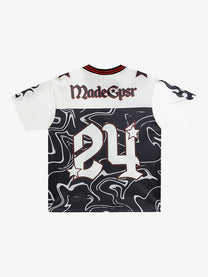 MADEGPSR | Star 24 Contrast-Panel Jersey in White - back view