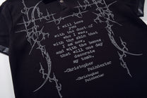 MCCNN | Ornamental Text Contrast-Trim Polo Shirt - product detail