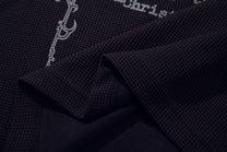 MCCNN | Ornamental Text Contrast-Trim Polo Shirt - product detail