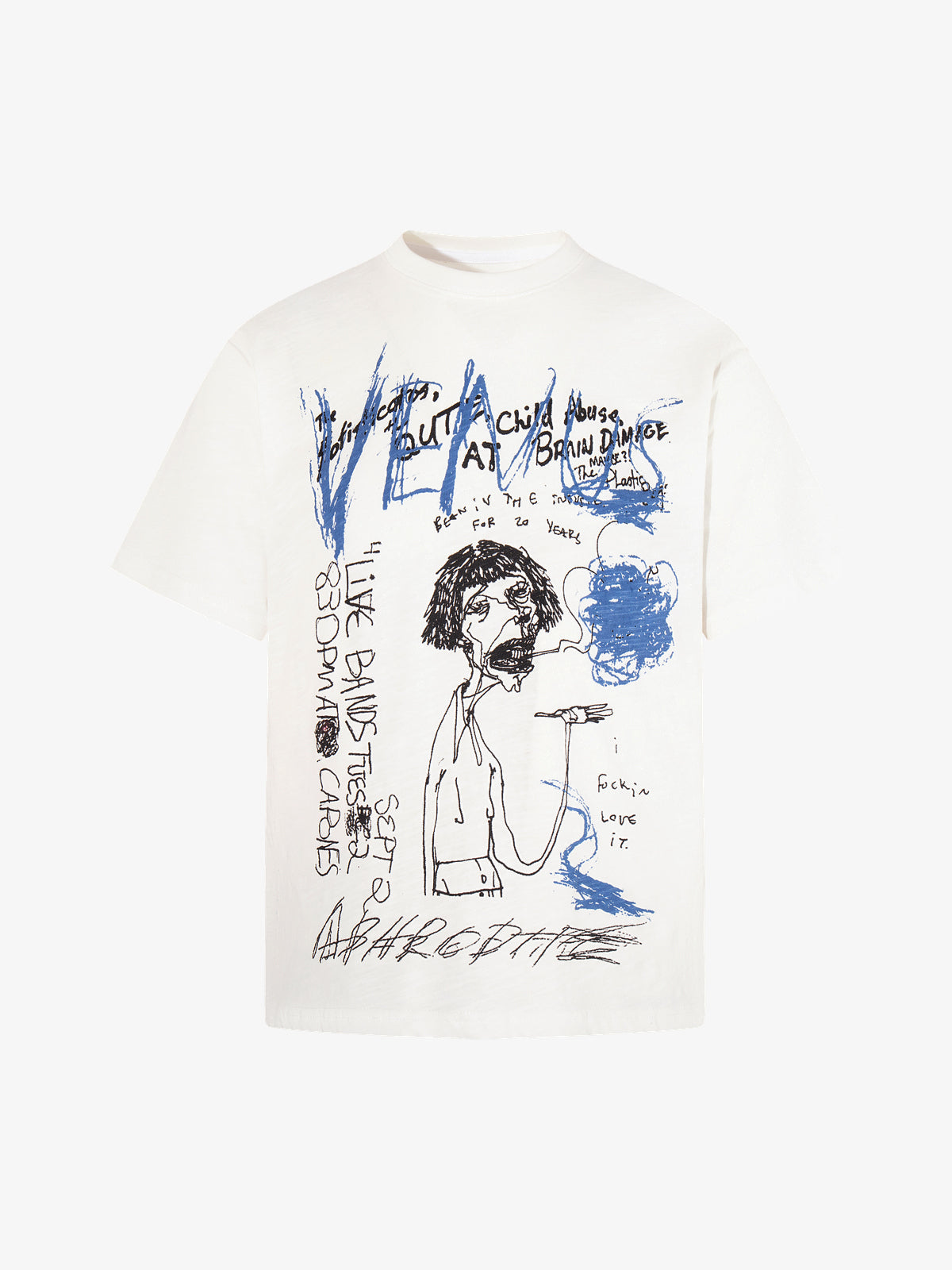 MCCNN | Hand-Drawn Figure T-Shirt in White - front view